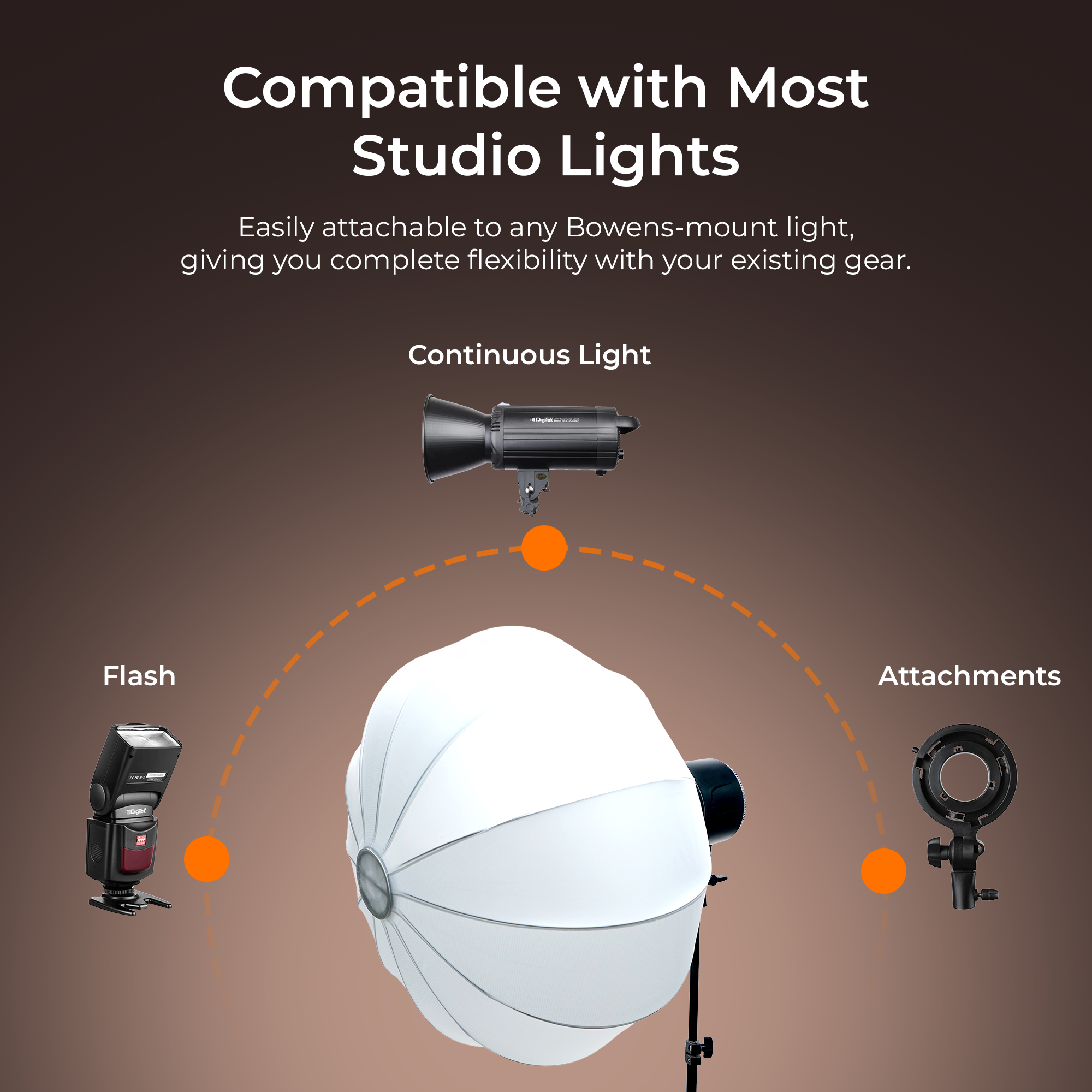 Digitek (DLSF 65) Rounded Lantern Softbox with Bowens Mount 65cm