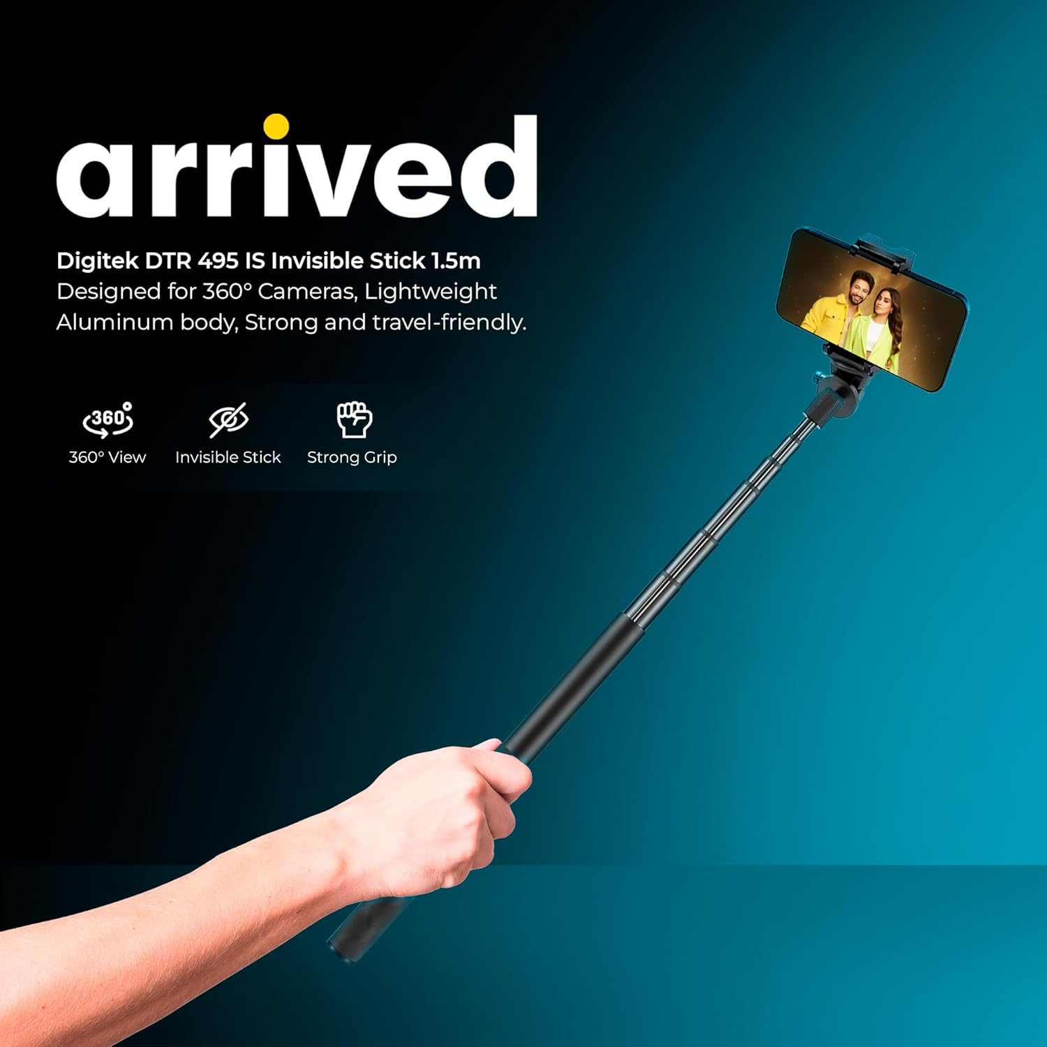 Digitek (DTR 495 IS) 1.5 Meter Invisible Stick for Action Cams