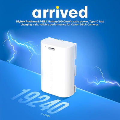 Digitek Platinum (LP-E6 Type C) 3000mAh  Li-ion Battery for Canon Cameras