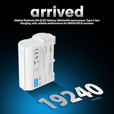 Digitek Platinum (EN-EL15 Type C) 3000mAh Li-ion Battery for Nikon Cameras