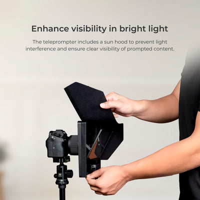 Digitek (DTP 010) 10â€ Digitek Teleprompter for Smartphone & DSLR Supports w/Remote Control, APP Compatible with iOS & Android System for Video Creator - Digitek