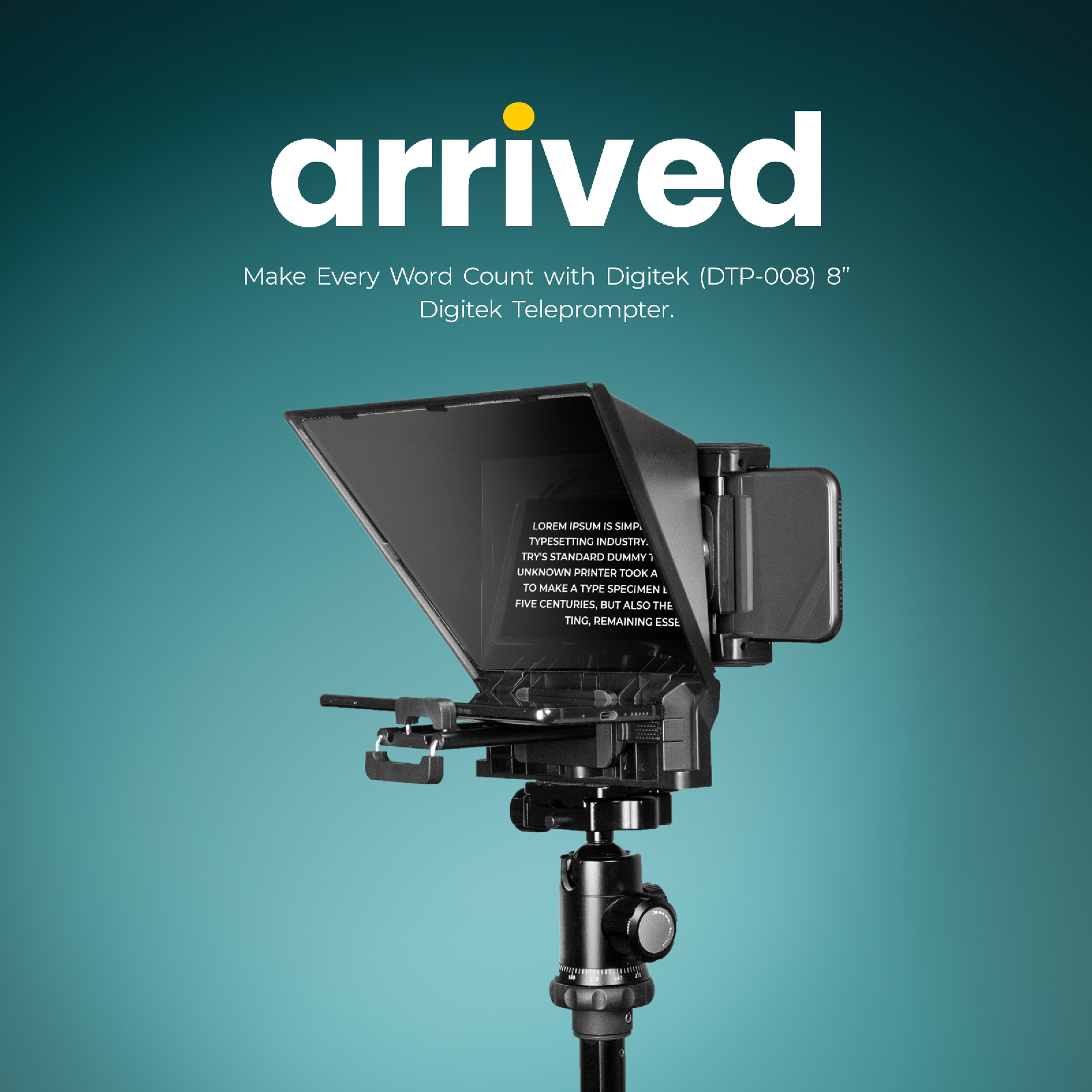 Digitek (DTP-008) 8" Teleprompter for Smartphone & Camera