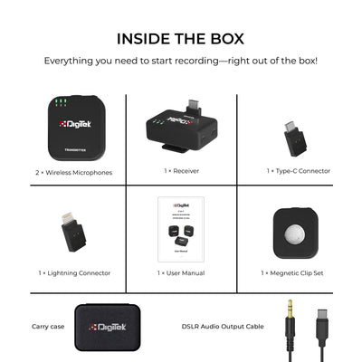 Digitek (DWM 101 Mini) 2-in-1 Wireless Microphone